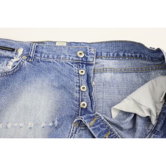 Dolce and Gabbana Jeans Men Distressed Blue Flags Size 36 W34 L 28.5 Soccer? - Picture 14 of 16